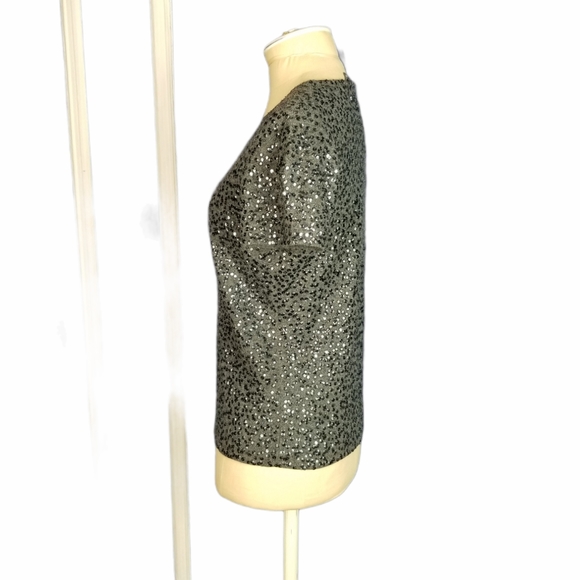 Vintage Saks Fifth Avenue Folio Women's Gray Sequi - Picture 2 of 4